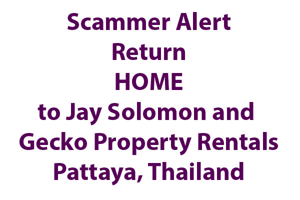 Return to Jay Solomon and Gecko Properties Scammer Page